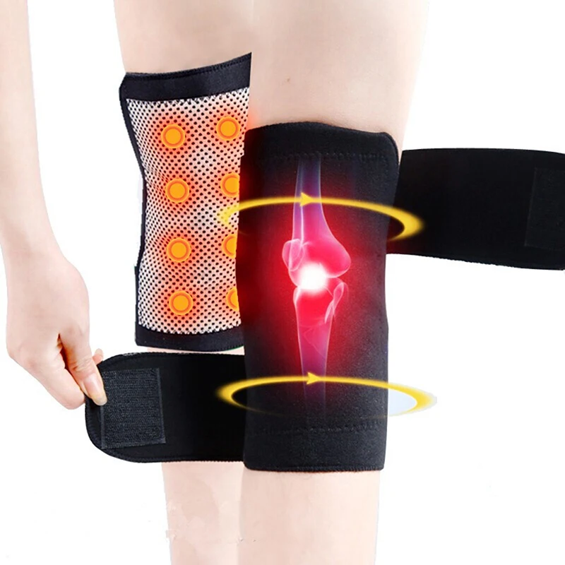 

2pcs Tourmaline Magnetic Therapy Knee Pads Self Heating Kneepad Pain Relief Arthritis Knee Support Patella Massage Sleeves