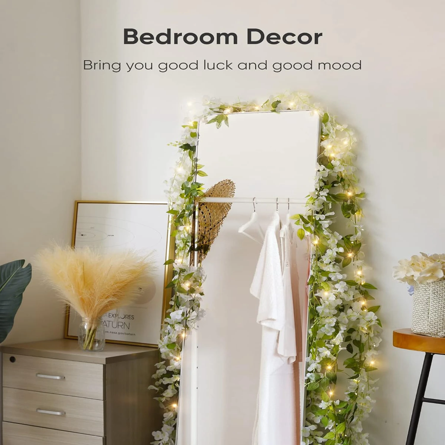 2-метровый Светодиодный Светильник Искусственный Лист Цветок Из Ротанга