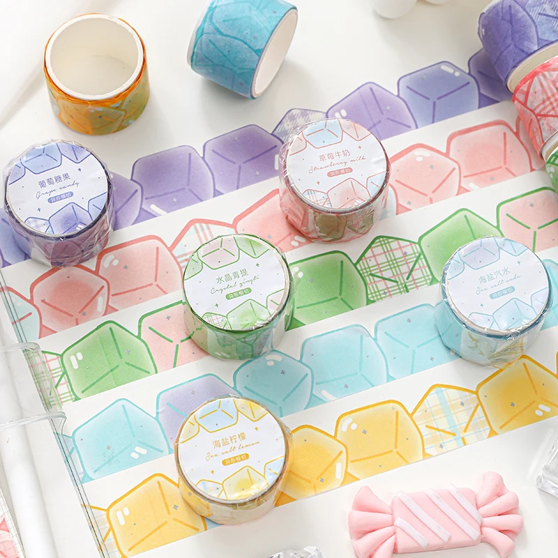 

Assorted Cute Ice Block Washi Tape Scrapbooking Photo Album Sketchbook Decorative Ribbons Material Collage For School Office Art
