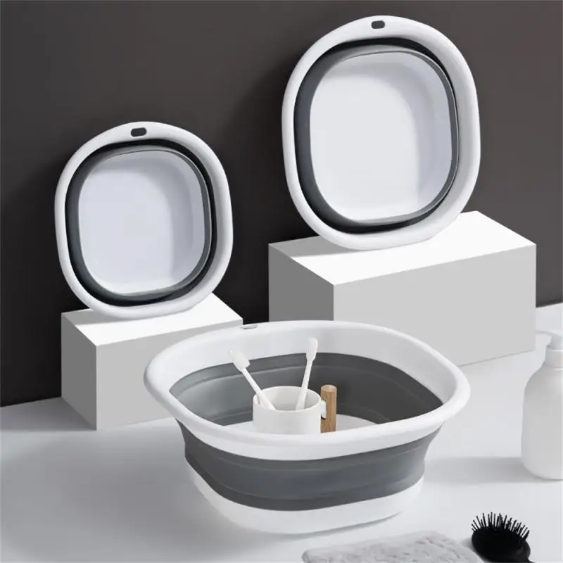 

Save Space Folding Basin Thickening Foldable Washbasin Compression Travel Plastic Basin Household Supplies Portable 1pcs