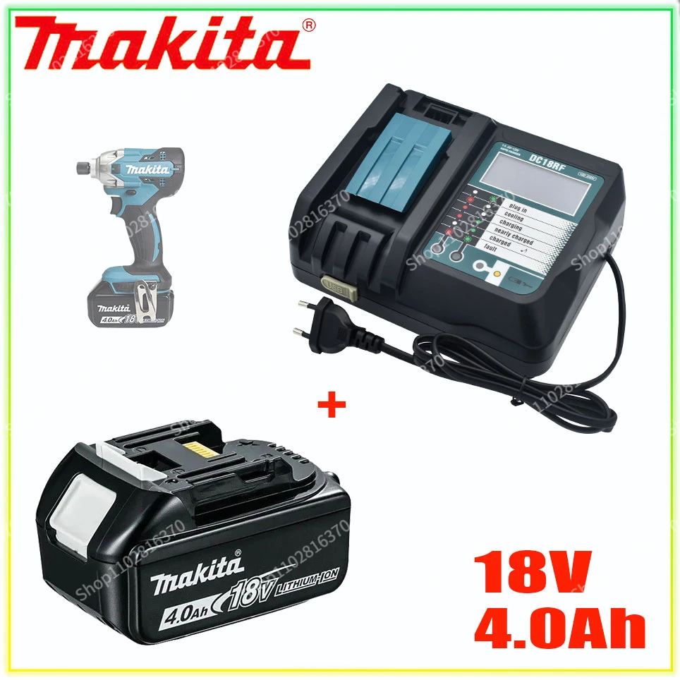 

Makita Original 14.4V/18V 3.5A Li-ion Battery Charger 4.0Ah DC18RF BL1840 BL1830 BL1430BL1440 DC18RC Charging Tool With USB Port