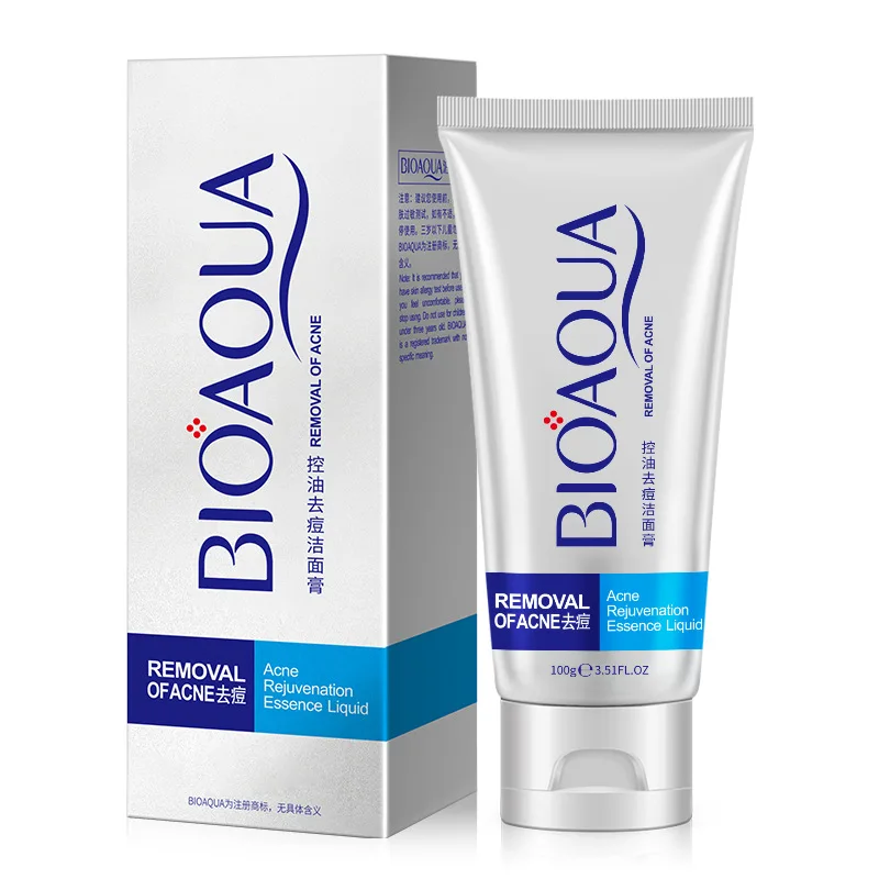 

Bioaqua Acne Treatment Facial Cleanser Black Head Remove Oil-Control Deep Cleansing Foam Shrink Pores 100g