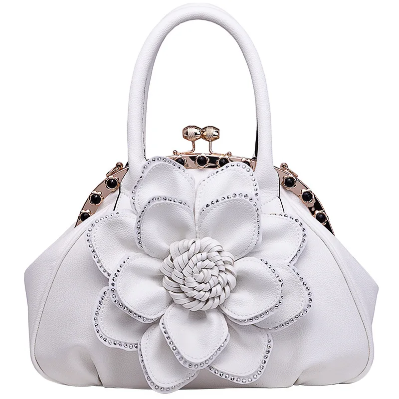 Spring And Summer Bags Women's Rhinestone Roses Shoulder Messenger Bag Fashion Ladies Handbag