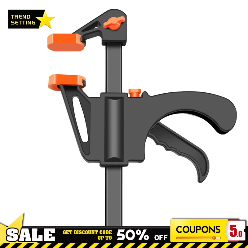 

4 Inch Spreader Work Bar Clamp F Clamp Gadget DIY Hand Speed Squeeze Quick Ratchet Release Clip Kit Wood Working Tool