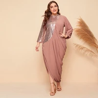 sequins wrap jalabiya caftan dress fashion arab abaya for women moroccan dubai muslim party evening ramadan wedding robe xl 5xl