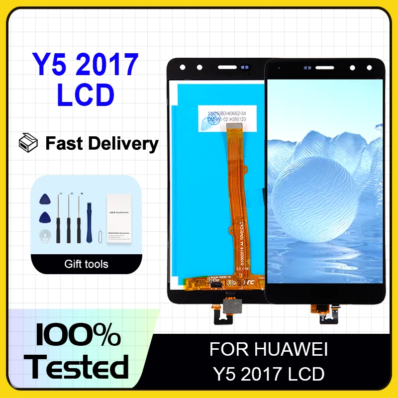 

1Pcs Y6 2017 Display For Huawei Y5 2017 Lcd Touch Screen Digitizer Nova Young 4G LITE Assembly With Tools Free Shipping