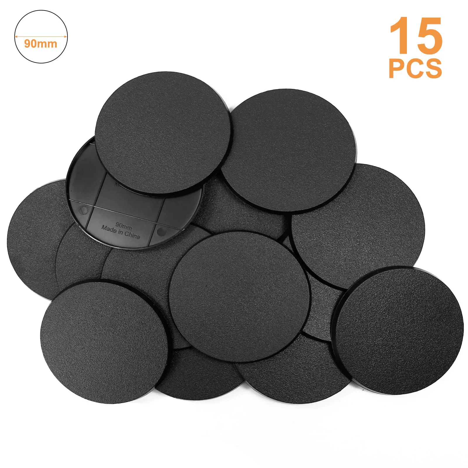 

Evemodel Miniature Bases 90mm Round Model Bases ABS Plastic for War Games Action Figure Table Games MB1190