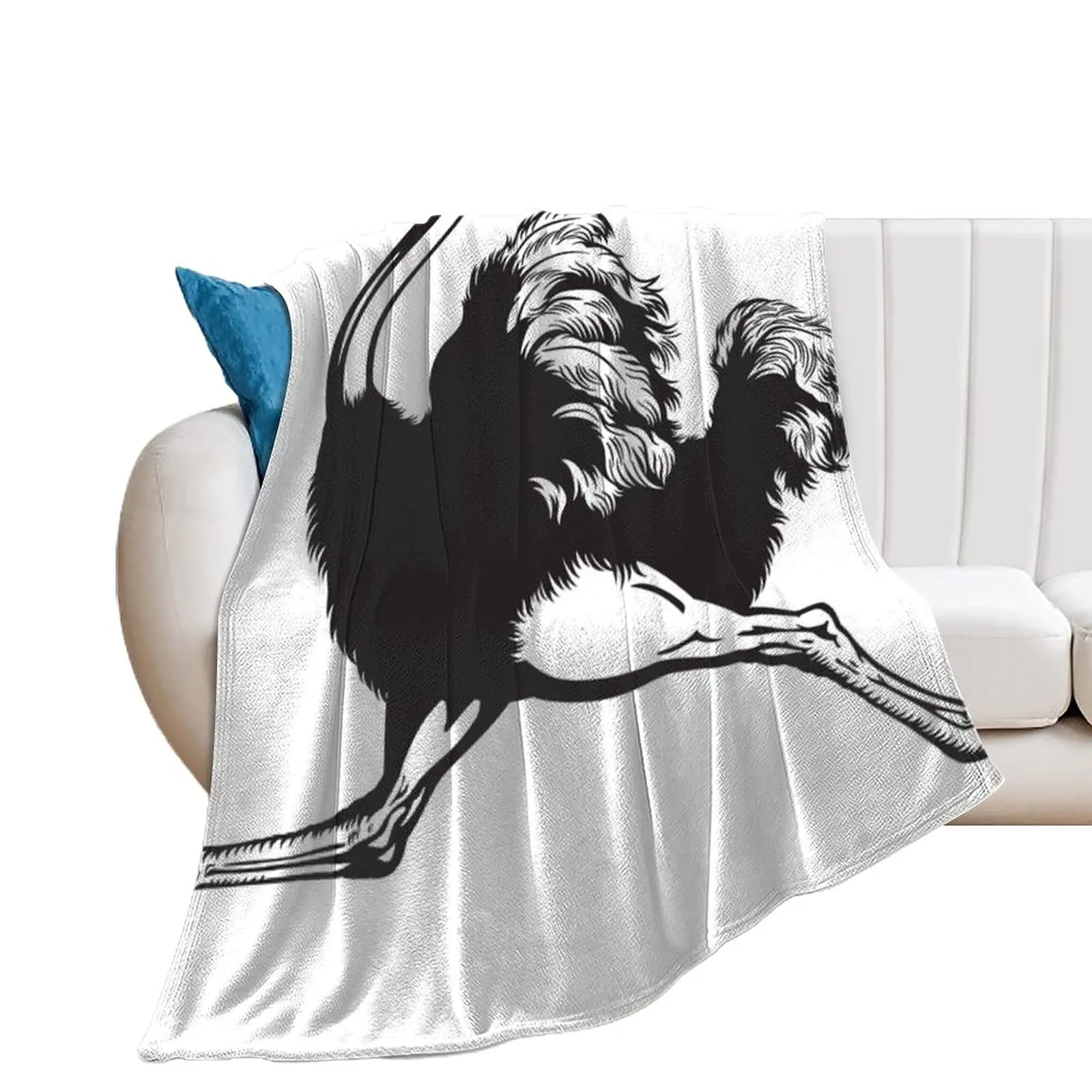 

Three Cute Ostrichs Throw Blanket Super Soft for All Seasons for Couch Sofa Bed Home Decor Birthday Gifts Lightweight Blanket