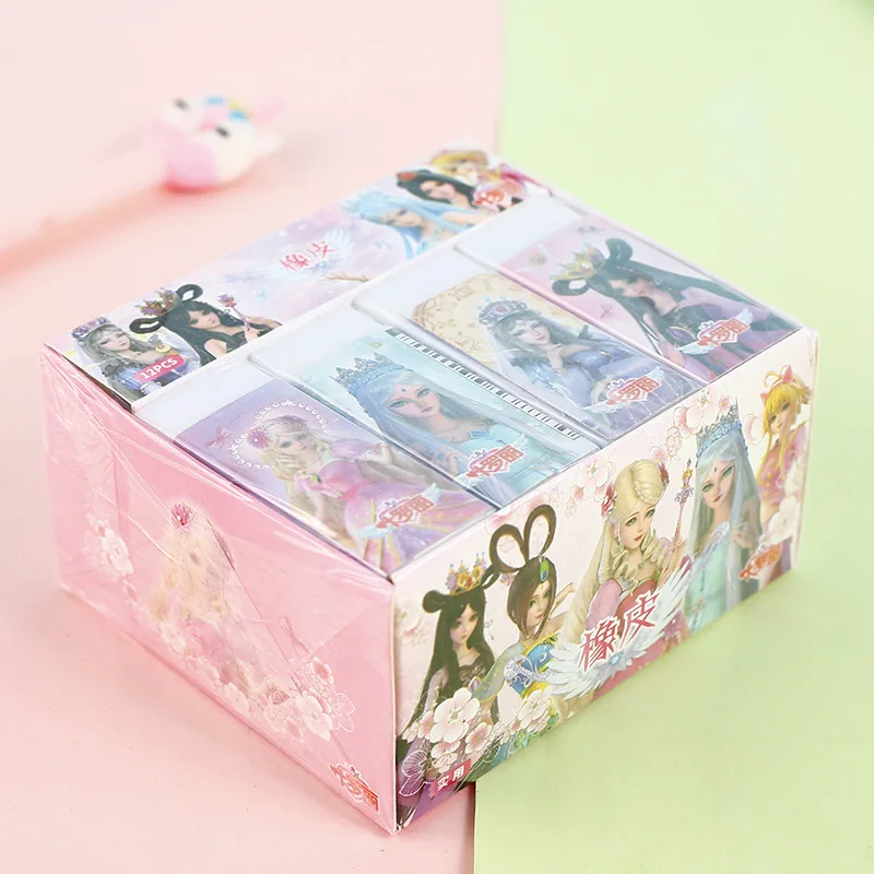 Мультяшные аниме милая принцесса большие ластики красивая девушка резинка