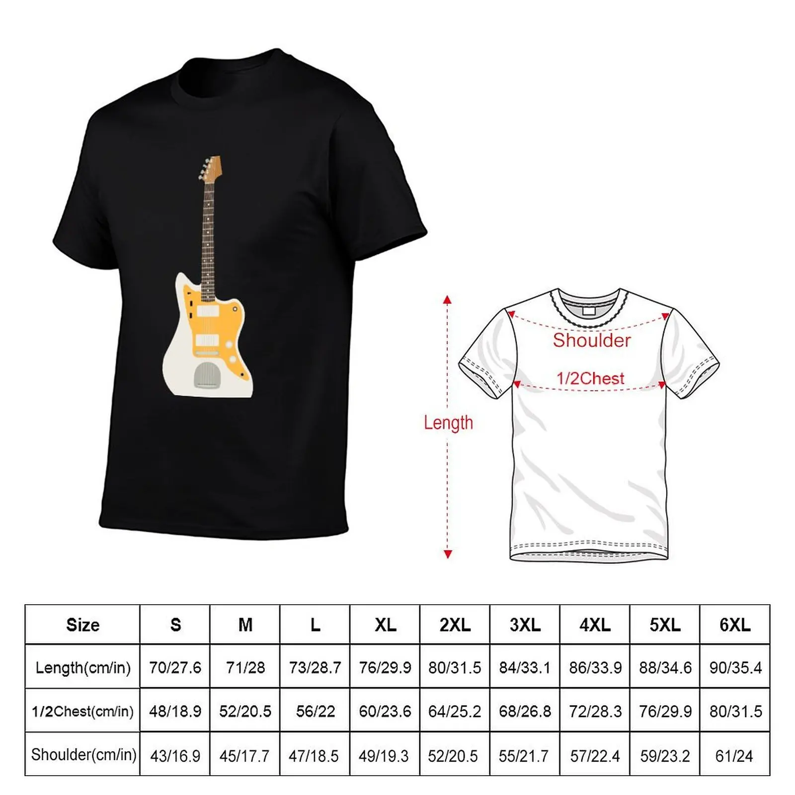 Фото Футболка J Mascis Jazzmaster, простая однотонная футболка с круглым вырезом №2