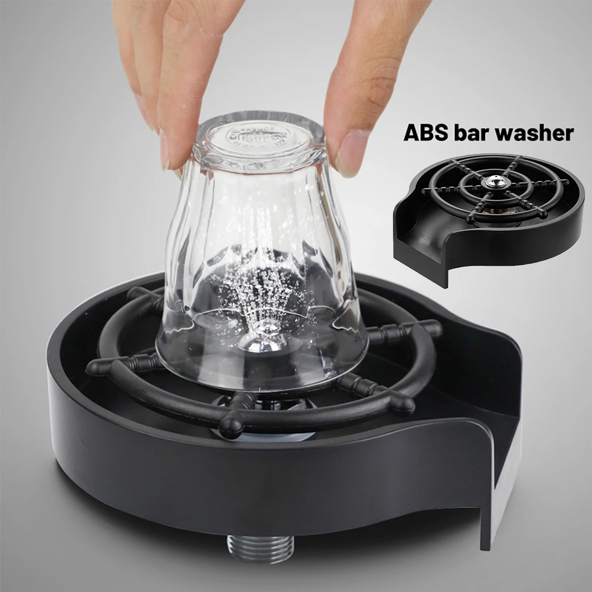 Faucet Glass Rinser Kitchen Sink Strong Pressure Automatic Cup Washer Bar Glass Rinser Coffee Pitcher Wash Kitchen Accessories