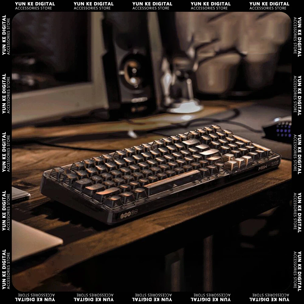 Беспроводная механическая клавиатура Miwu Hotswap, прозрачная клавиатура с RGB подсветкой, 98 клавиш, для геймеров