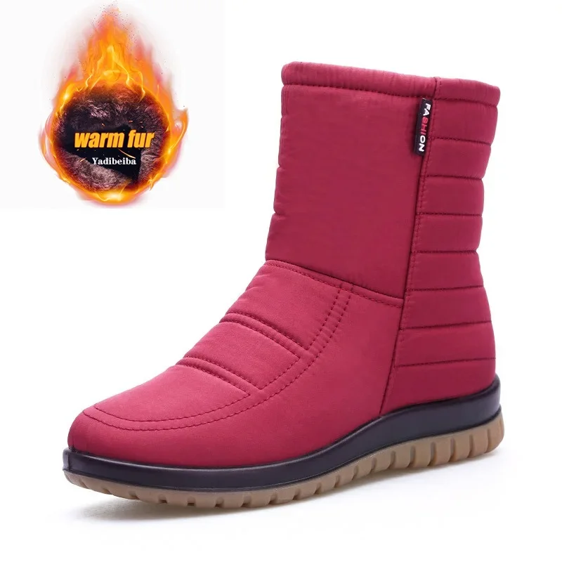Женские зимние ботинки 2023, водонепроницаемые зимние ботинки, зимняя обувь, женская легкая обувь на платформе, теплые меховые ботильоны, размера плюс 43
