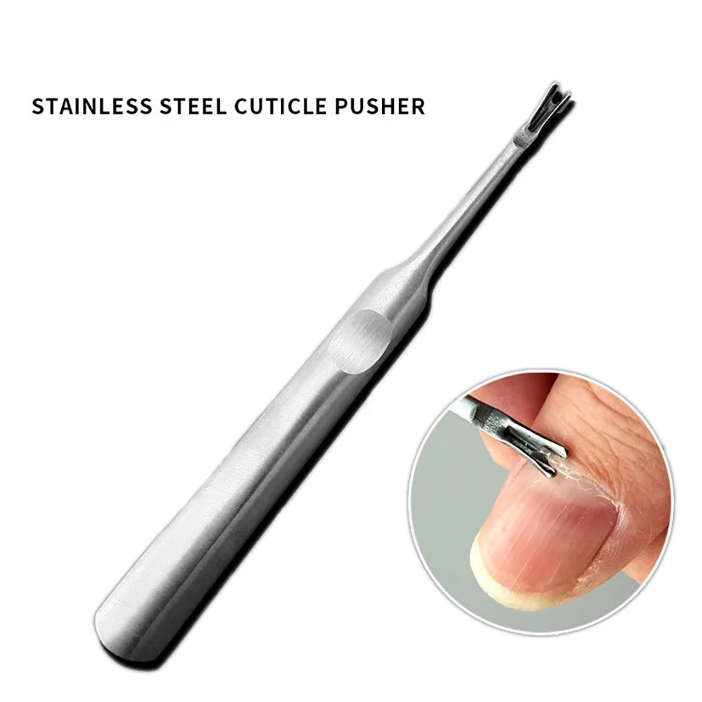 

Tool for removing dead skin on the edge of nails, integrated keratin pusher, professional stainless steel nail keratin remover
