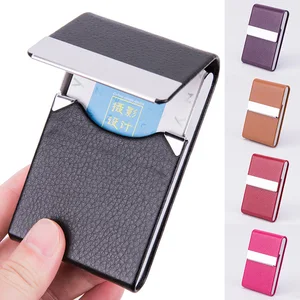 Fashion Aluminum ID Credit Card Holder Anti-theft Metal Wallets Pocket Case Women Men Business Card Holders Credit Card Box