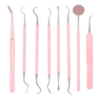 1pcs dental instruments tooth cleaning tools mouth mirror probe hook pick tweezers dentistry oral care clean dentist tools