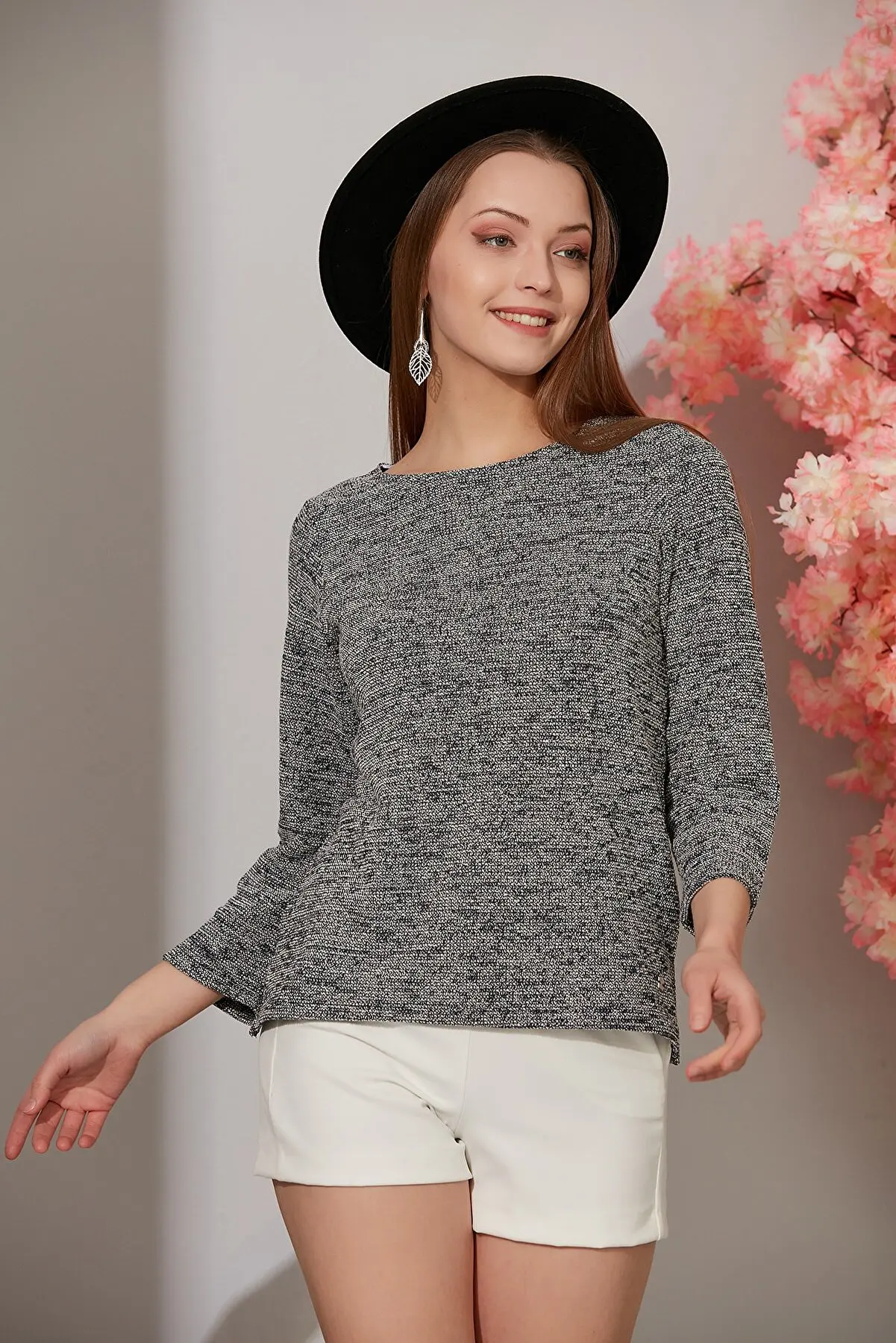 

Woman Dark Gray Sweater Traf Sweater Cardigan Tops Pullover Sweatshirt for Women 214029462