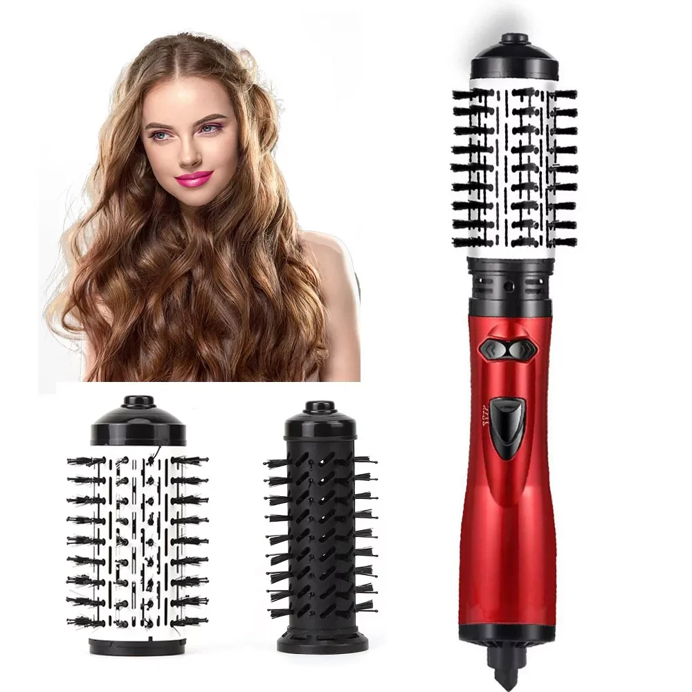 

NEW2023 3 in 1 Auto Rotating One Step Hot Air Comb Big Wave Curling Iron Straight Hair Comb Hair Hair Dryer Comb Straightening B