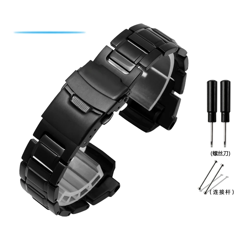 Ремешок для часов Casio PROTREK PRW-7000 PRW7000FC черный пластиковый стальной ремешок 27x13 мм