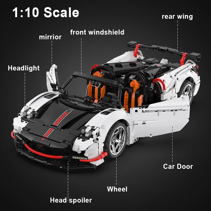 

1812pcs City Technical Expert 1:10 Pagani Zonda Sport Car Building Blocks MOC Figure Vehicle Bricks Toys for Children Boy Gifts