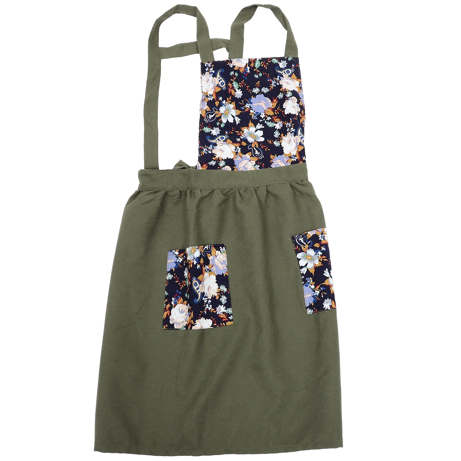 

Flower Pattern Decorative Apron Sleek Women Apron Kitchen Baking Apron Cooking Apron With Pocket