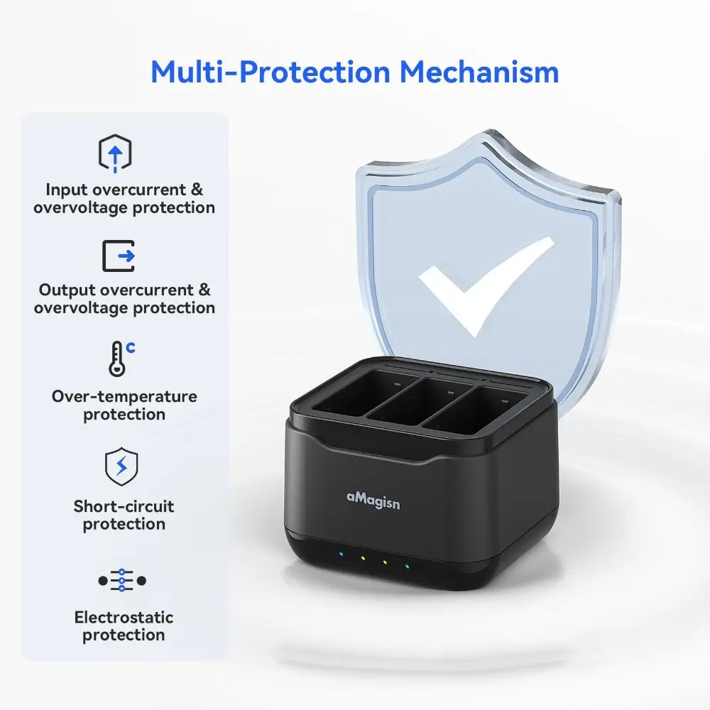 3 слота для зарядки зарядное устройство подставка быстрое аксессуары GoPro Hero 13