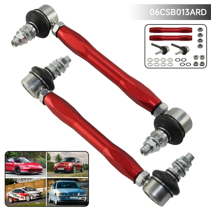 Anti Roll Sway Bar Adjustable Drop Links Front/Rear 10mm x 210-260mm for BMW Honda Mini Lexus Land Rover