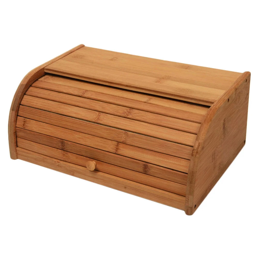 

Wood Bread Box Roll Bread Storage Box Large Countertop Bread Loaf Dessert Bin Kitchen Storage Container Multipurpose Dish Plate
