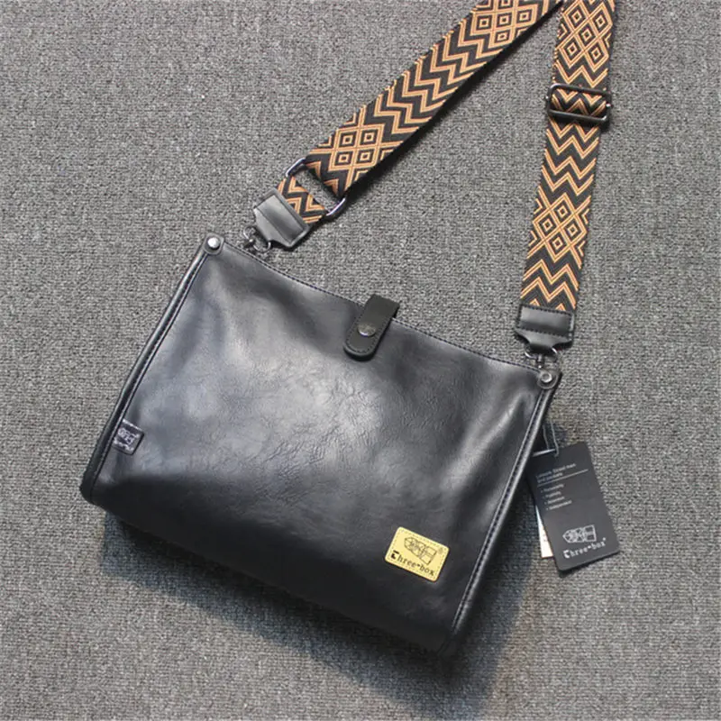 Retro Brown Leather Men Messenger Bags Men Shoulder Bag Crossbody Bag Fashion New Large Capacity Casual Tote Handbag Bag For Man