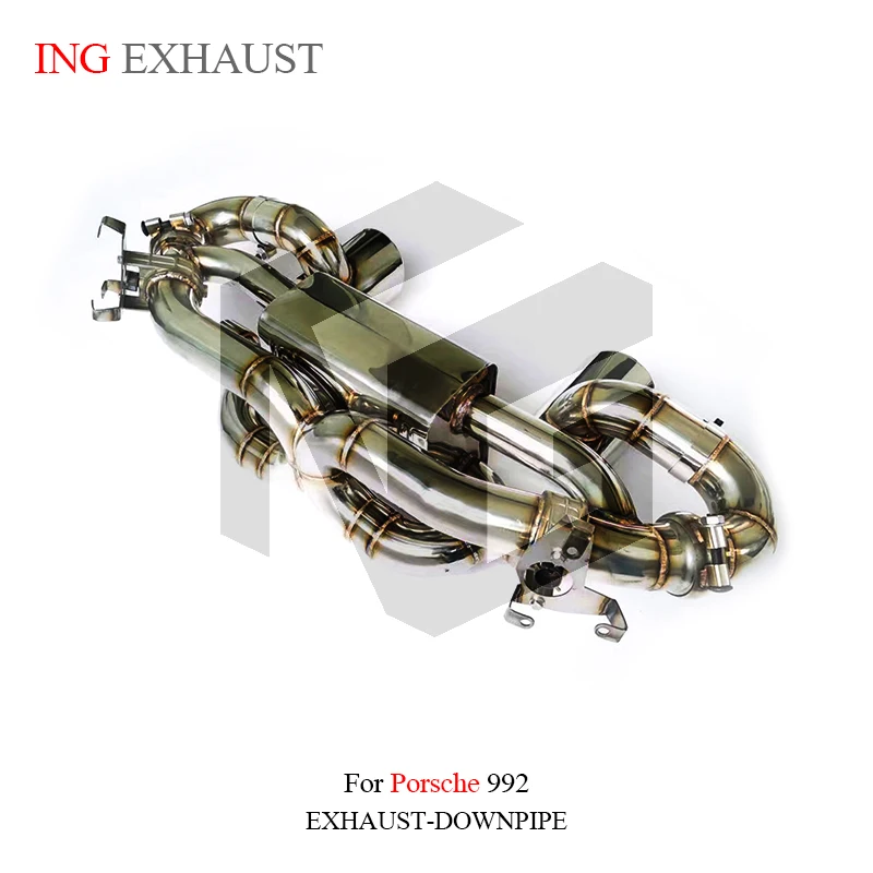 Выхлоп ING Performance из нержавеющей стали Catback для Porsche Mambo 911 992 Турбо-вверх Центральный