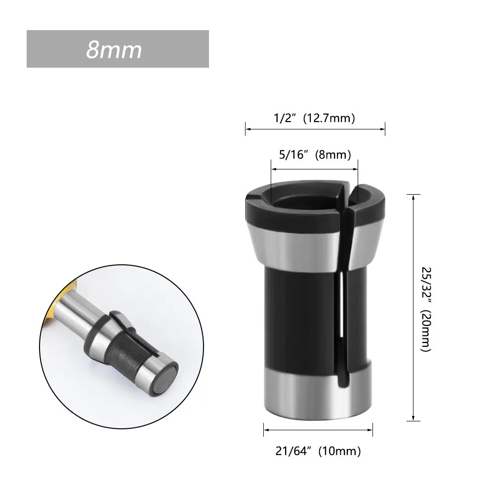 

1/3pcs Collet Chuck 6mm / 8mm / 6.35mm(1/4\") For Chuck Conversion Of Trimming Hot Sale