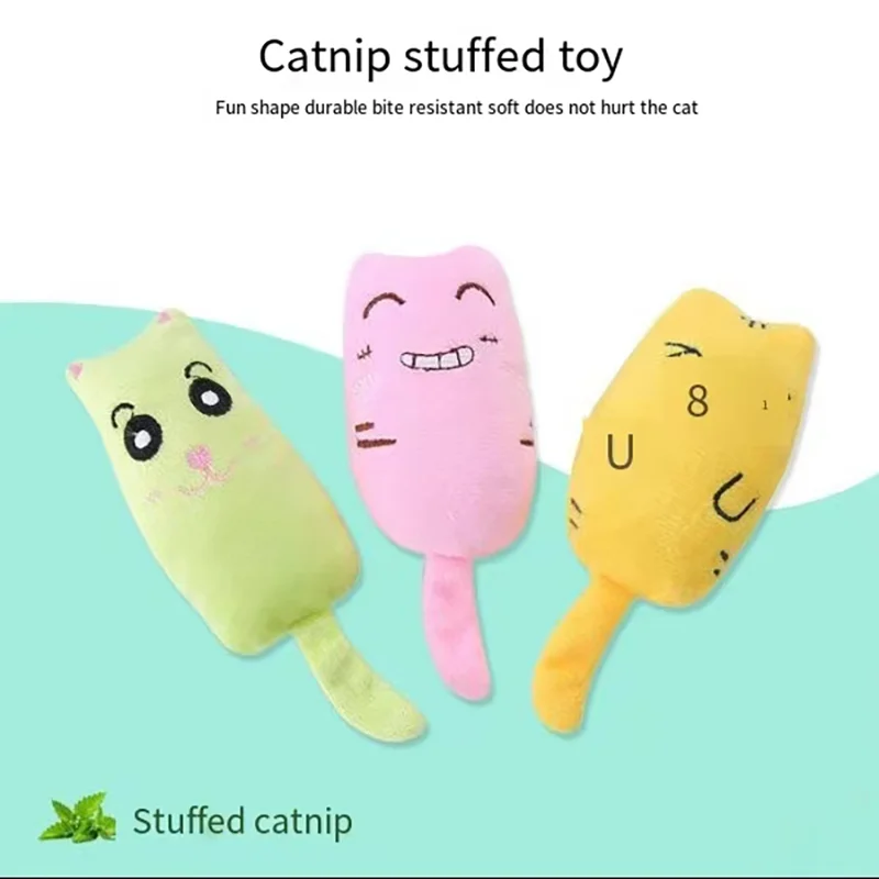 

Новая плюшевая игрушка для кошек с хвостом и Кошачьей Мятой, плюшевая игрушка, интерактивные товары для домашних животных, плюшевая жевател...