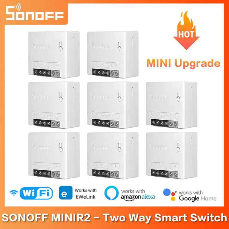 

SONOFF MINIR2 WiFi DIY Switch Mini R2 Two Way Modules EWeLink APP Wireless Remote Control Work With Alexa Alice Echo Google Home