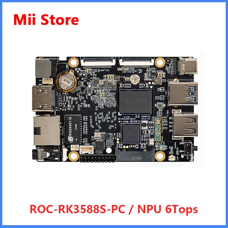 ROC-RK3588S-PC Rockchip RK3588 8K AI MainBoard 8-core 64-bit 4GB/8GB/16GB LPDDR4 NPU 6Tops Support Android Debian11AIoT