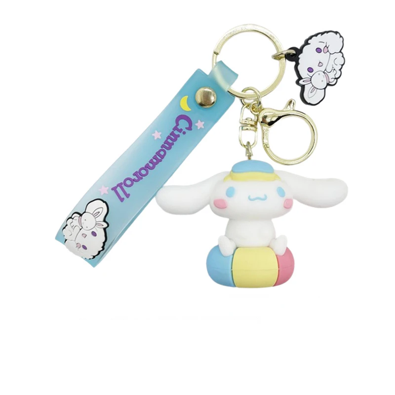 

Брелок с подвеской Sanrio Cinnamorol, милый мультяшный держатель для ключей, брелок для автомобиля, украшение для сумки, детские подарки
