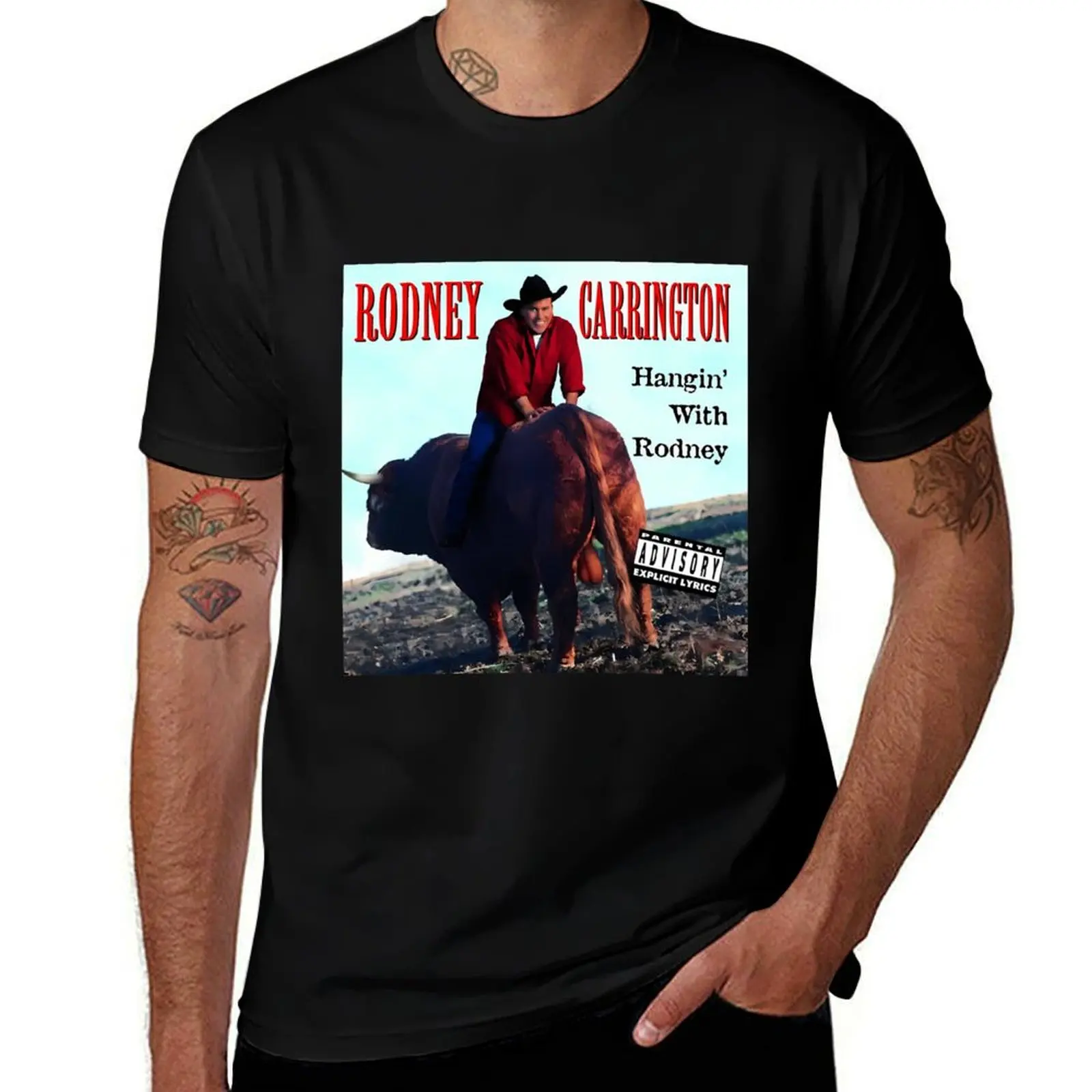 Фото Футболка Rodney Carrington Hangin With Rodney, футболки для мужчин, мягкие хлопковые забавные футболки, хлопковая футболка №1
