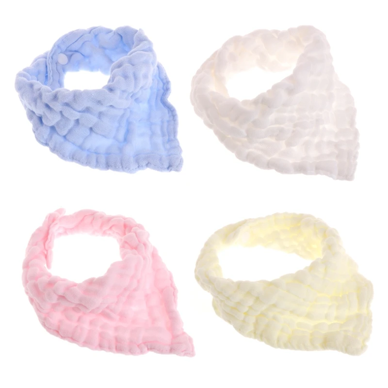 

Cute Baby Bib Triangle Saliva Towel Absorption Bandana Bibs Burp Cloths Soft and Absorbent 3 Colors Cotton
