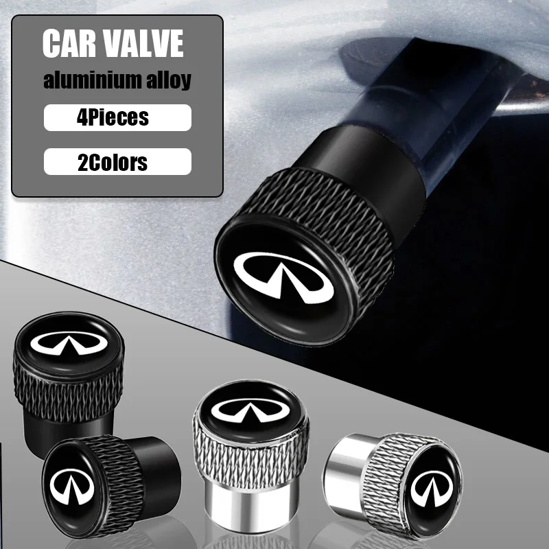 

Metal Alloy Car Tire Stem Valve Caps Wheel Valve for Infiniti FX G M EX G35 37 20 Q50 60 70 QX50 70 80 60 JX35 Car Accessories