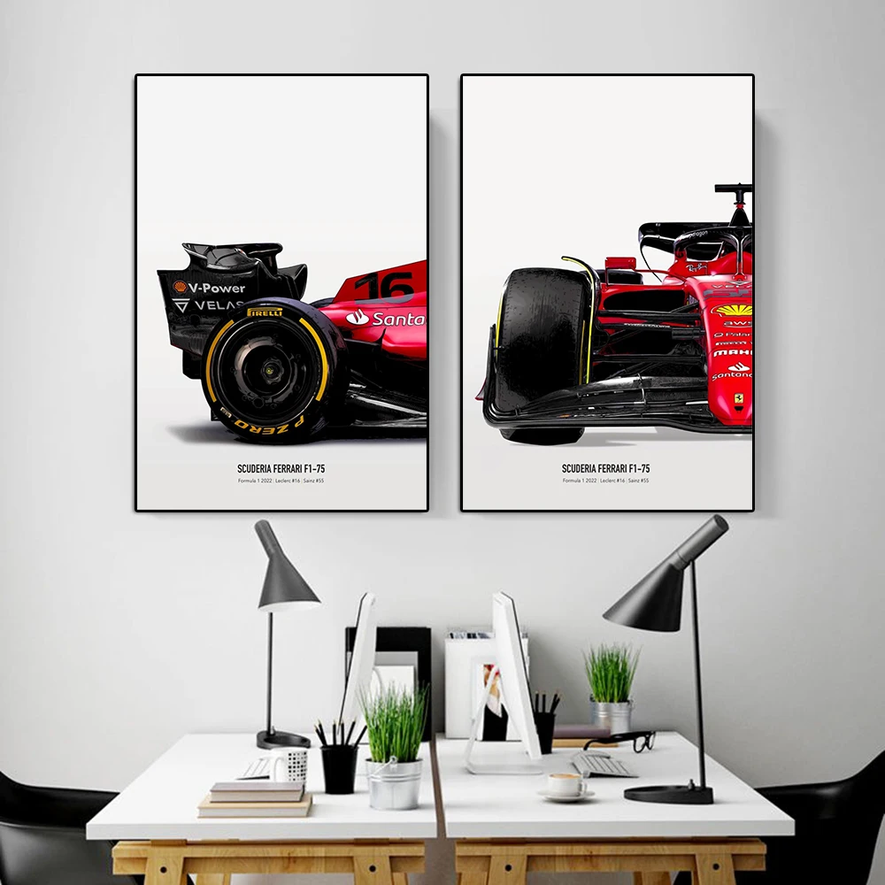 Формула Grand Prix Winner плакат гонки принт Ferrari Team планшет для рисования на холсте