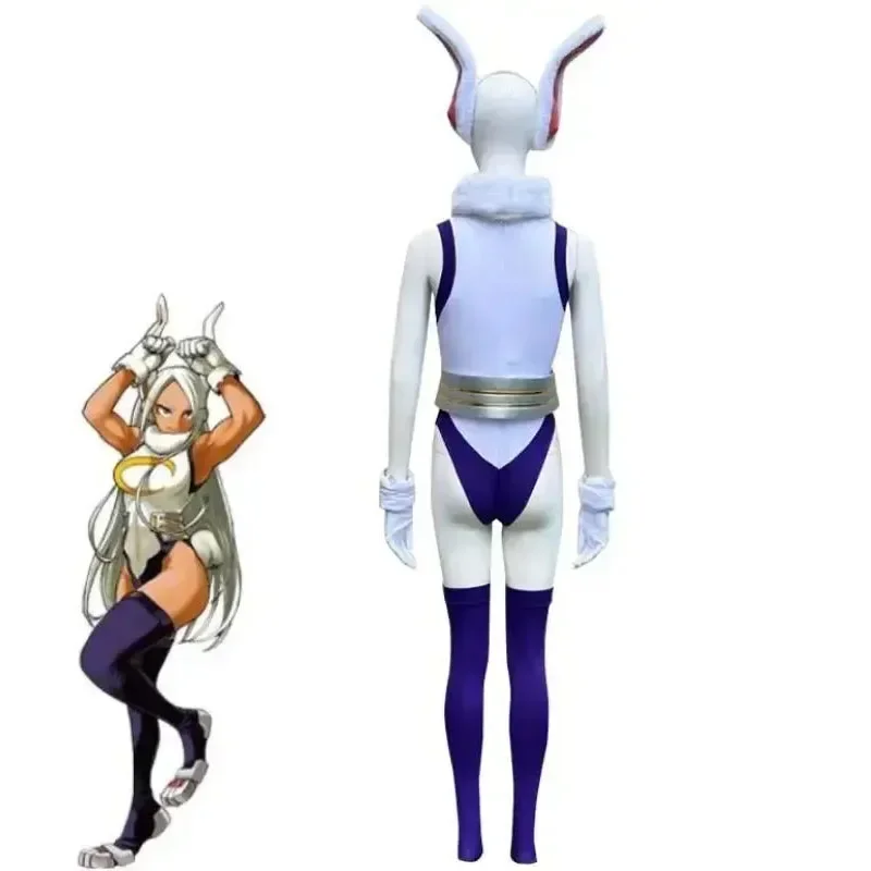 Mha кролик герой Мирко Косплей сексуальный Аниме Костюм Bnha Rumi Usagiyama Miruko ролевая