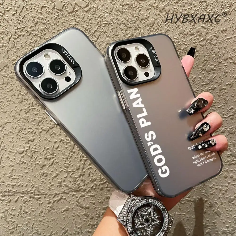 Чехол для телефона с цитатой из Библии «План Бога» (Иисус) для iPhone 17 16 15 14 13 12 11 Pro Max Mini SE 7 8 Plus, противоударный, нескользящий, защитный чехол-футляр (art.: 3920dae678fa3) - 3920dae678fa3