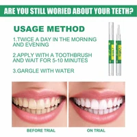 2pcs 3ml portable teeth whitening pen gel whitener bleach stains removal oral hygiene care deep cleaning pen teeth whitening kit