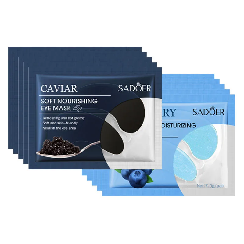 

20Pcs Pearl Caviar Crystal Collagen Eye Mask Moisturizing Anti-wrinkle Anti Dark Circles Eyes Masks Eye Patches Beauty Skin Care