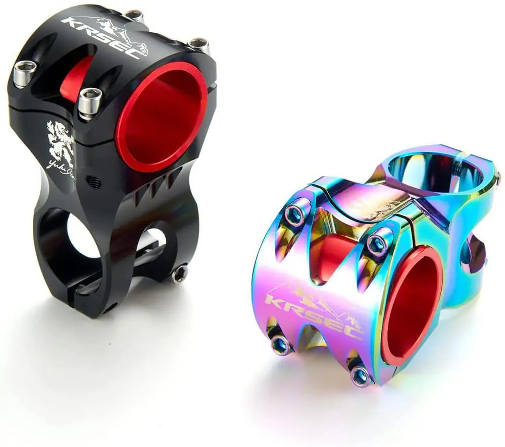 

Bicycle Handlebar Stems 31.8/35MMx50MM Aluminum Alloy CNC Ultra Light Hollow Short Handlebar Riser for MTB Bicycle, Road Bike