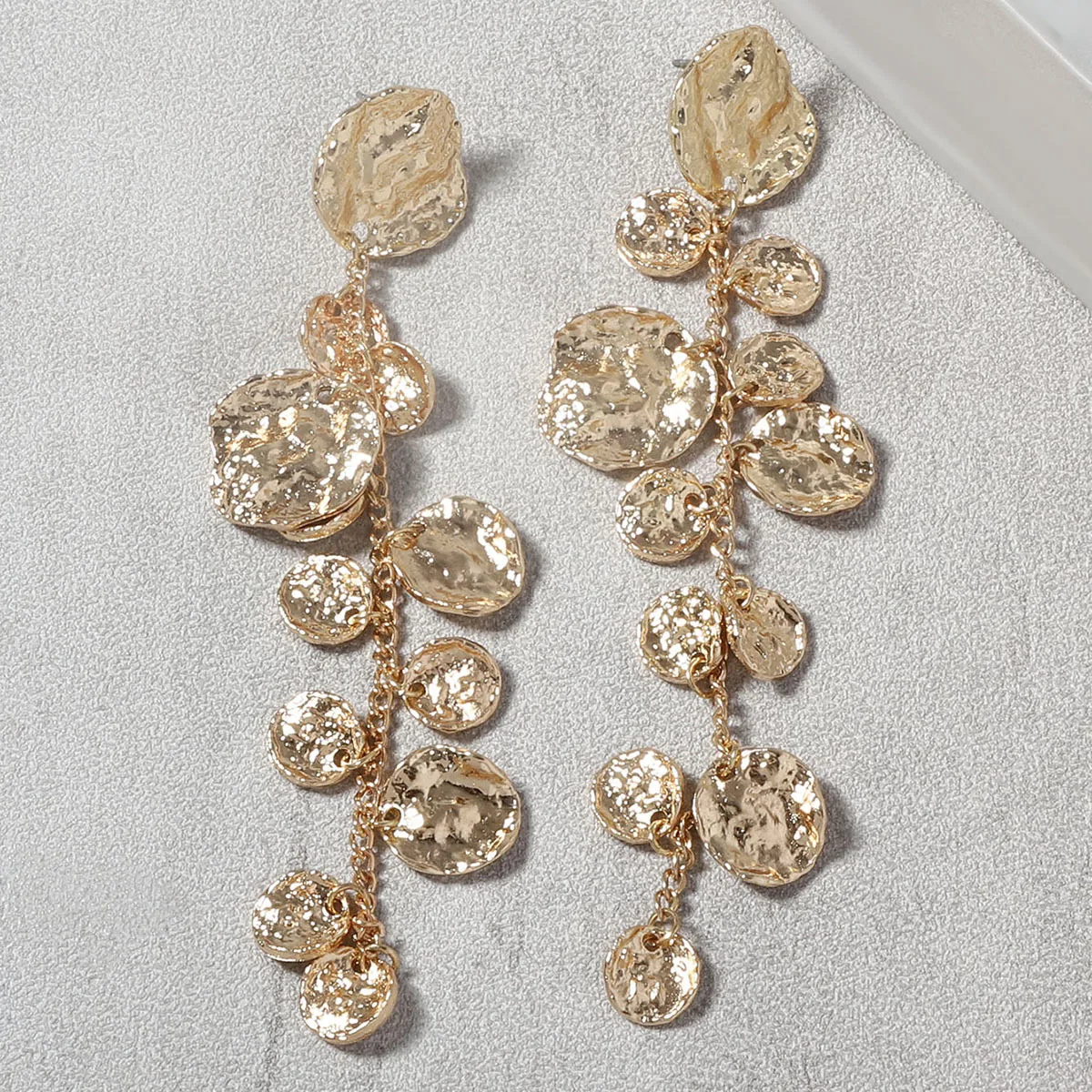 Асимметричные металлические длинные серьги ZAA с кисточками для женщин винтажные