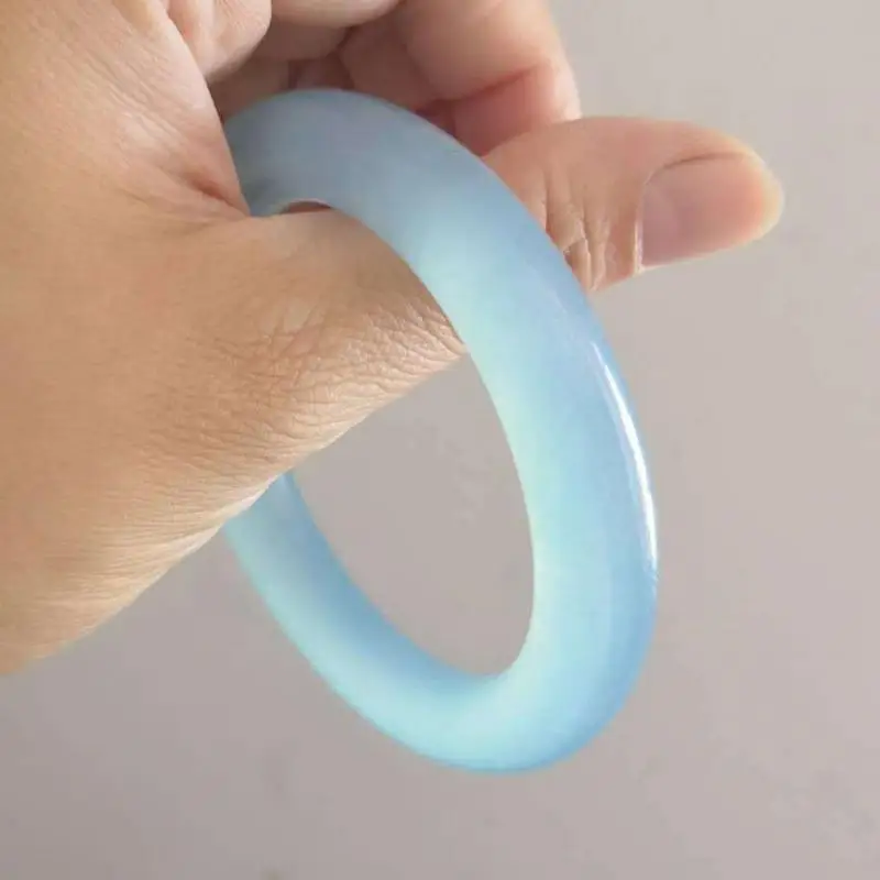 

Детские голубые нефритовые бриллиантовые женские ювелирные изделия Модные аксессуары подлинные браслеты из Мьянмы из жадеита подарки подруге маме