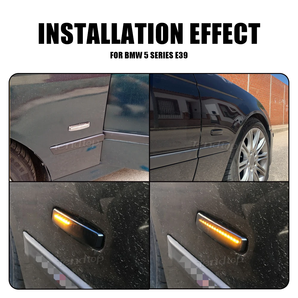 Для BMW 5 серии E39 (09 1995-06 2003) боковой маркер фонарь с динамическим поворотом фонарик