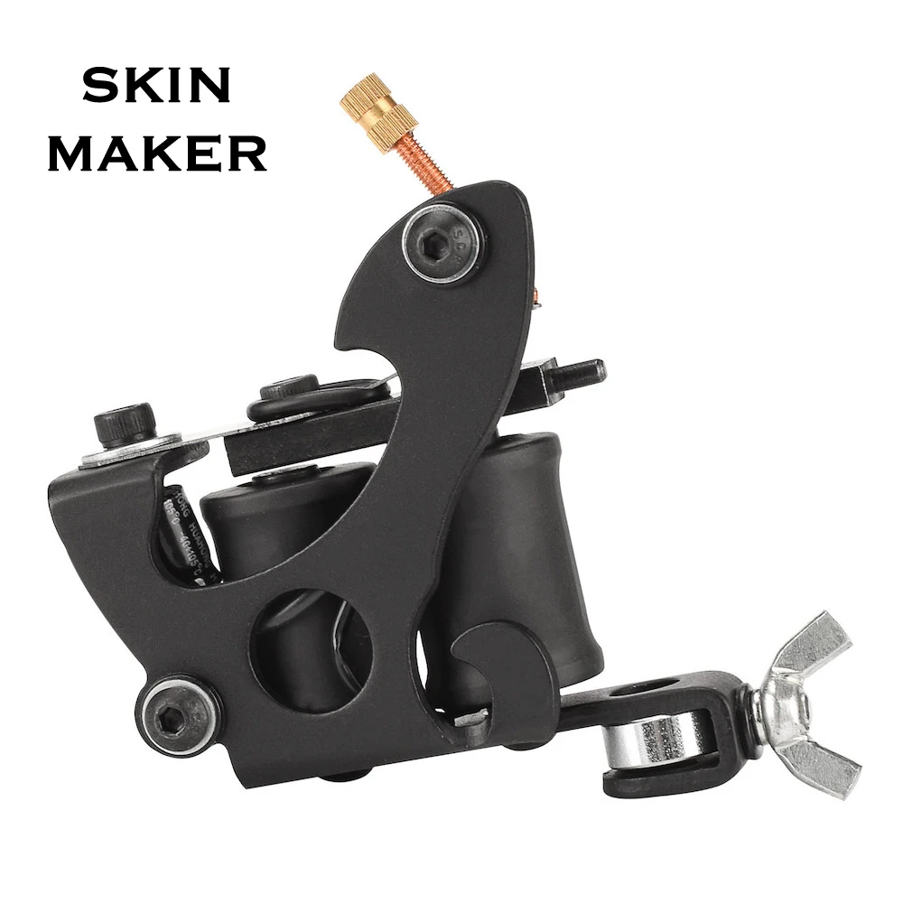 Professional 8 Wraps Coils Tattoo Machine High Quality Liner Alloy Black Electric Tattoo Gun for Body Art Makeup Accessories