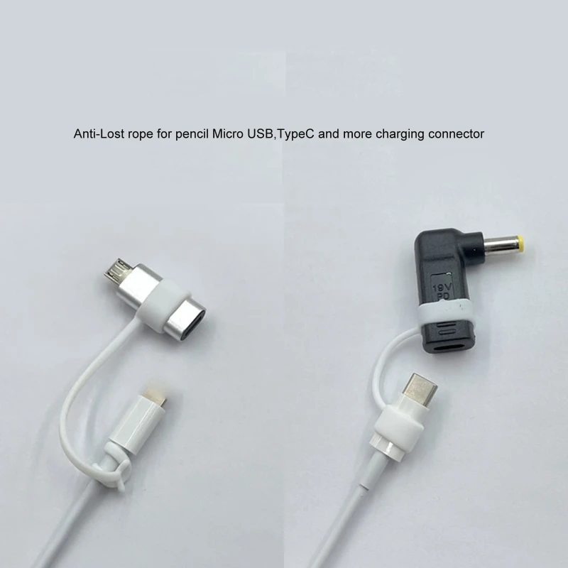 Защитные рукава зарядные адаптеры цепочка Keeper для DC5521 Type-C Micro USB Прямая поставка