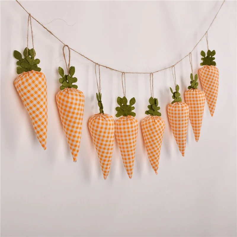 

4Pcs Non Woven Easter Carrots Ornaments for Easter Decoration Home Decor Easter Party Decorations Kids DIY Crafts Gifts Supplies